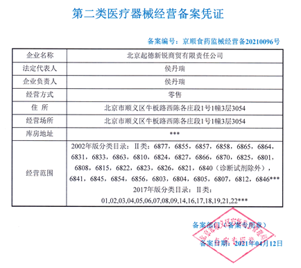 医疗器械经营许可